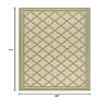 SAFAVIEH Washable Rug Outdoor Linden Collection - 4' x 6', Cream & Olive, Non-Shedding & Easy to Clean, Ideal for Patio, Backyard, Mudroom (LND121V) view 2