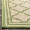 SAFAVIEH Washable Rug Outdoor Linden Collection - 4' x 6', Cream & Olive, Non-Shedding & Easy to Clean, Ideal for Patio, Backyard, Mudroom (LND121V) view 4