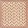 SAFAVIEH Washable Rug Outdoor Linden Collection - 4' x 6', Cream & Rust, Non-Shedding & Easy to Clean, Ideal for Patio, Backyard, Mudroom (LND121R) view 3