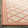 SAFAVIEH Washable Rug Outdoor Linden Collection - 4' x 6', Cream & Rust, Non-Shedding & Easy to Clean, Ideal for Patio, Backyard, Mudroom (LND121R) view 4
