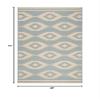SAFAVIEH Washable Rug Outdoor Linden Collection - 4' x 6', Cream & Aqua, Non-Shedding & Easy to Clean, Ideal for Patio, Backyard, Mudroom (LND171L) view 2