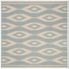 SAFAVIEH Washable Rug Outdoor Linden Collection - 4' x 6', Cream & Aqua, Non-Shedding & Easy to Clean, Ideal for Patio, Backyard, Mudroom (LND171L) view 3