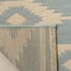 SAFAVIEH Washable Rug Outdoor Linden Collection - 4' x 6', Cream & Aqua, Non-Shedding & Easy to Clean, Ideal for Patio, Backyard, Mudroom (LND171L) view 4