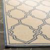 SAFAVIEH Washable Rug Outdoor Linden Collection - 4' x 6', Cream & Blue, Non-Shedding & Easy to Clean, Ideal for Patio, Backyard, Mudroom (LND124N) view 4