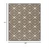 SAFAVIEH Washable Rug Outdoor Linden Collection - 4' x 6', Cream & Brown, Non-Shedding & Easy to Clean, Ideal for Patio, Backyard, Mudroom (LND132U) view 2