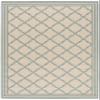 SAFAVIEH Washable Rug Outdoor Linden Collection - 4' x 6', Cream & Aqua, Non-Shedding & Easy to Clean, Ideal for Patio, Backyard, Mudroom (LND121L) view 2