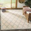 SAFAVIEH Washable Rug Outdoor Linden Collection - 4' x 6', Cream & Aqua, Non-Shedding & Easy to Clean, Ideal for Patio, Backyard, Mudroom (LND124L) view 1