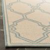 SAFAVIEH Washable Rug Outdoor Linden Collection - 4' x 6', Cream & Aqua, Non-Shedding & Easy to Clean, Ideal for Patio, Backyard, Mudroom (LND124L) view 3