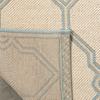 SAFAVIEH Washable Rug Outdoor Linden Collection - 4' x 6', Cream & Aqua, Non-Shedding & Easy to Clean, Ideal for Patio, Backyard, Mudroom (LND124L) view 4