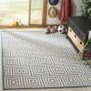 SAFAVIEH Washable Rug Outdoor Linden Collection - 4' x 6', Cream & Blue, Non-Shedding & Easy to Clean, Ideal for Patio, Backyard, Mudroom (LND173N) view 1
