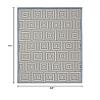 SAFAVIEH Washable Rug Outdoor Linden Collection - 4' x 6', Cream & Blue, Non-Shedding & Easy to Clean, Ideal for Patio, Backyard, Mudroom (LND173N) view 2