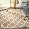 SAFAVIEH Washable Rug Outdoor Linden Collection - 4' x 6', Beige & Cream, Non-Shedding & Easy to Clean, Ideal for Patio, Backyard, Mudroom (LND122D)
