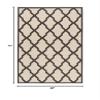 SAFAVIEH Washable Rug Outdoor Linden Collection - 4' x 6', Cream & Brown, Non-Shedding & Easy to Clean, Ideal for Patio, Backyard, Mudroom (LND122U) view 2