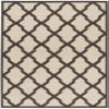 SAFAVIEH Washable Rug Outdoor Linden Collection - 4' x 6', Cream & Brown, Non-Shedding & Easy to Clean, Ideal for Patio, Backyard, Mudroom (LND122U) view 3
