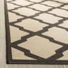 SAFAVIEH Washable Rug Outdoor Linden Collection - 4' x 6', Cream & Brown, Non-Shedding & Easy to Clean, Ideal for Patio, Backyard, Mudroom (LND122U) view 4