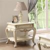 Acme Ragenardus 1 Drawer Wooden End Table with Bottom Shelf in Antique White view 2