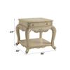 Acme Ragenardus 1 Drawer Wooden End Table with Bottom Shelf in Antique White view 3