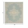 SAFAVIEH Washable Rug Outdoor Linden Collection - 4' x 6', Cream & Aqua, Non-Shedding & Easy to Clean, Ideal for Patio, Backyard, Mudroom (LND180L) view 2