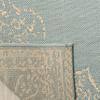 SAFAVIEH Washable Rug Outdoor Linden Collection - 4' x 6', Cream & Aqua, Non-Shedding & Easy to Clean, Ideal for Patio, Backyard, Mudroom (LND180L) view 4
