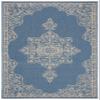SAFAVIEH Washable Rug Outdoor Linden Collection - 4' x 6', Cream & Blue, Non-Shedding & Easy to Clean, Ideal for Patio, Backyard, Mudroom (LND180N) view 3