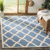 SAFAVIEH Washable Rug Outdoor Linden Collection - 4' x 6', Blue & Cream, Non-Shedding & Easy to Clean, Ideal for Patio, Backyard, Mudroom (LND122M) view 1