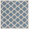 SAFAVIEH Washable Rug Outdoor Linden Collection - 4' x 6', Blue & Cream, Non-Shedding & Easy to Clean, Ideal for Patio, Backyard, Mudroom (LND122M) view 2