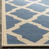 SAFAVIEH Washable Rug Outdoor Linden Collection - 4' x 6', Blue & Cream, Non-Shedding & Easy to Clean, Ideal for Patio, Backyard, Mudroom (LND122M) view 3