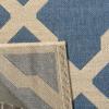 SAFAVIEH Washable Rug Outdoor Linden Collection - 4' x 6', Blue & Cream, Non-Shedding & Easy to Clean, Ideal for Patio, Backyard, Mudroom (LND122M) view 4