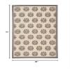 SAFAVIEH Washable Rug Outdoor Linden Collection - 4' x 6', Cream & Brown, Non-Shedding & Easy to Clean, Ideal for Patio, Backyard, Mudroom (LND181U) view 2