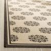 SAFAVIEH Washable Rug Outdoor Linden Collection - 4' x 6', Cream & Brown, Non-Shedding & Easy to Clean, Ideal for Patio, Backyard, Mudroom (LND181U) view 4