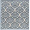 SAFAVIEH Washable Rug Outdoor Linden Collection - 4' x 6', Cream & Blue, Non-Shedding & Easy to Clean, Ideal for Patio, Backyard, Mudroom (LND135N) view 3