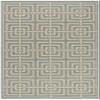SAFAVIEH Washable Rug Outdoor Linden Collection - 4' x 6', Aqua & Cream, Non-Shedding & Easy to Clean, Ideal for Patio, Backyard, Mudroom (LND128K) view 2