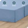 Bare Home King Bed Skirt - 15-Inch Tailored Drop Easy Fit - Bed Skirt for Beds - Center & Corner Pleats (King, Coronet Blue) view 2