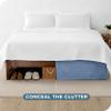 Bare Home King Bed Skirt - 15-Inch Tailored Drop Easy Fit - Bed Skirt for Beds - Center & Corner Pleats (King, Coronet Blue) view 3
