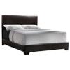 Coaster Home Furnishings Conner Contemporary Leatherette Upholstered California King Size Panel Bed Frame 47-inch Headboard Dark Brown 300261KW view 1
