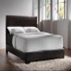 Coaster Home Furnishings Conner Contemporary Leatherette Upholstered California King Size Panel Bed Frame 47-inch Headboard Dark Brown 300261KW view 2