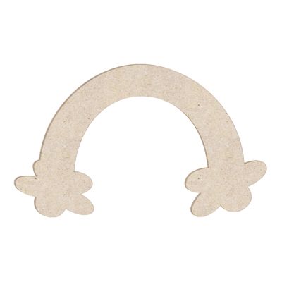 14" Rainbow Unfinished Wood Cutout Shape