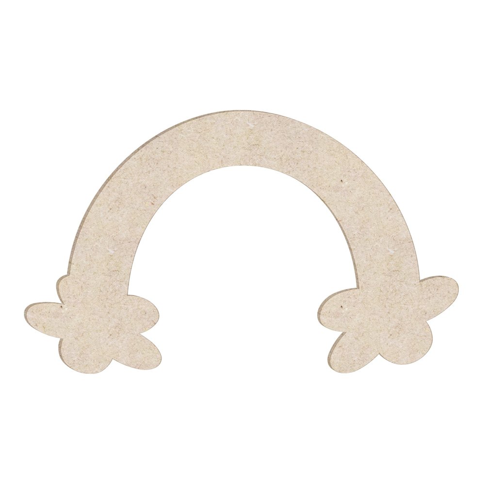 14" Rainbow Unfinished Wood Cutout Shape