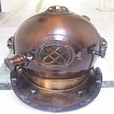 Antique Reproduction Sea Diver Decorative Diving Helmet Desk Nautical by brass gift store H