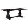 Coaster Home Furnishings - Parkins - Wood & Veneer - Traditional Rectangular Trestle Dining Table with Curved Legs and Pedestal Base - Dining Room & Kitchen - 86 Inch - Espresso - 107411 view 1