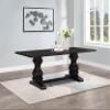 Coaster Home Furnishings - Parkins - Wood & Veneer - Traditional Rectangular Trestle Dining Table with Curved Legs and Pedestal Base - Dining Room & Kitchen - 86 Inch - Espresso - 107411 view 2