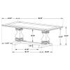 Coaster Home Furnishings - Parkins - Wood & Veneer - Traditional Rectangular Trestle Dining Table with Curved Legs and Pedestal Base - Dining Room & Kitchen - 86 Inch - Espresso - 107411 view 3