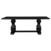 Coaster Home Furnishings - Parkins - Wood & Veneer - Traditional Rectangular Trestle Dining Table with Curved Legs and Pedestal Base - Dining Room & Kitchen - 86 Inch - Espresso - 107411 view 4