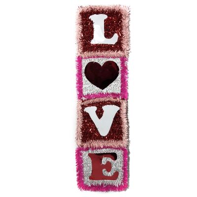 Brite Star 24 x 6 Inch Love Block Chain Tinsel Frame