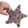 Factory Direct Craft Natural Woven Grapevine and Silver Glitter Twig Stars for Indoor Decor - 6 Stars view 2