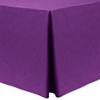 Ultimate Textile -2 Pack- Shantung - Majestic 4 ft. Fitted Tablecloth - Fits 24 x 48-Inch Rectangular Tables, Plum view 1
