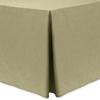 Ultimate Textile -2 Pack- Shantung - Majestic 4 ft. Fitted Tablecloth - Fits 24 x 48-Inch Rectangular Tables, Cafe Khaki view 1