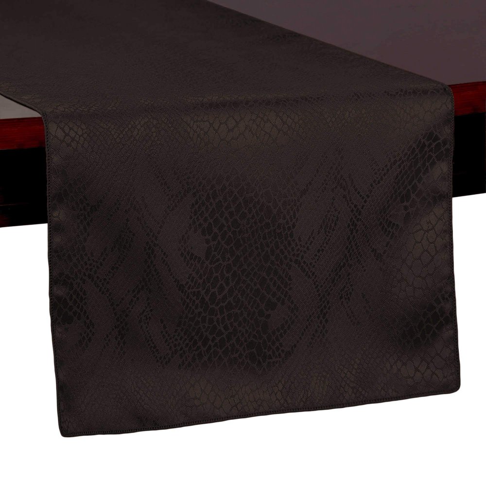 Ultimate Textile -2 Pack- Damask Kenya 14 x 54-Inch Table Runner - Modern Jacquard Design, Chocolate Brown