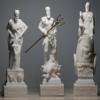 3 Greek Gods Poseidon Ares Hephaestus Statue Sculpture Figure Set view 1