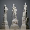 3 Greek Gods Poseidon Ares Hephaestus Statue Sculpture Figure Set view 2